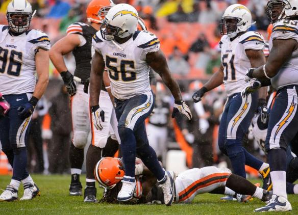 Chargers LB Donald Butler Against The Browns
